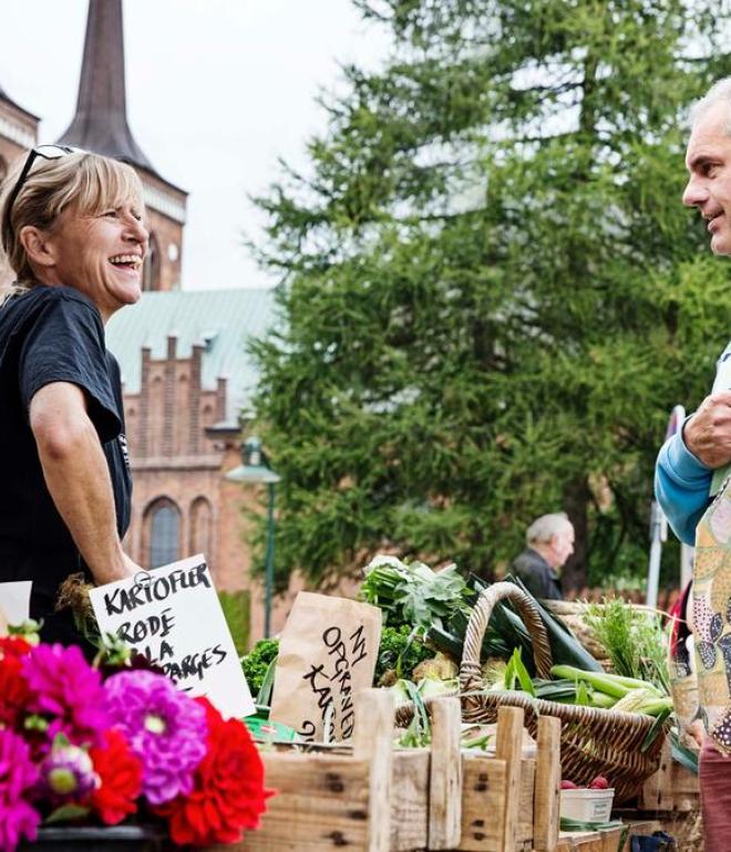 Tre mennesker til torvedag